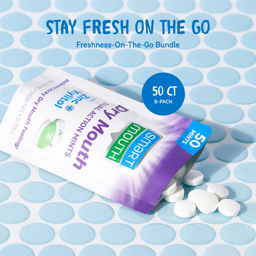 SmartMouth xylitol crystal close-up highlighting sugar-free relief
