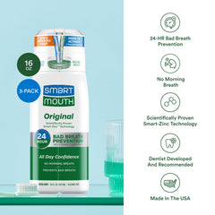 SmartMouth closeup mint flavor for a brisk, clean feel.