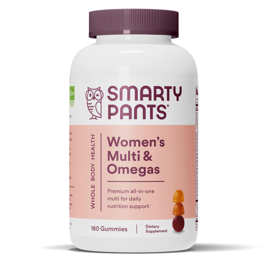 SmartyPants Women's Multivitamin Gummies bottle front for daily nutrient support.