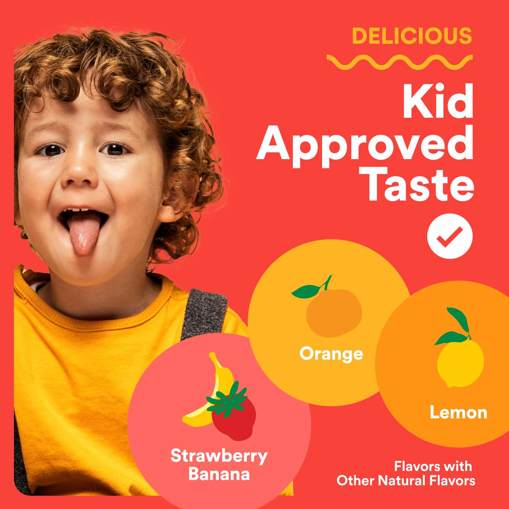 SmartyPants Kids Plus Omegas packaging shows 4+ age guidance and two gummies daily