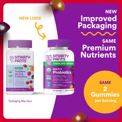 SmartyPants gummies closeup cherry flavor invites toddlers to chew.