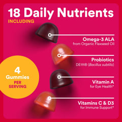 SmartyPants Organic Women's Multivitamin Gummies grape flavor close-up