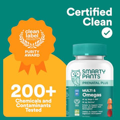 SmartyPants Prenatal Plus non-GMO and clean label commitment.