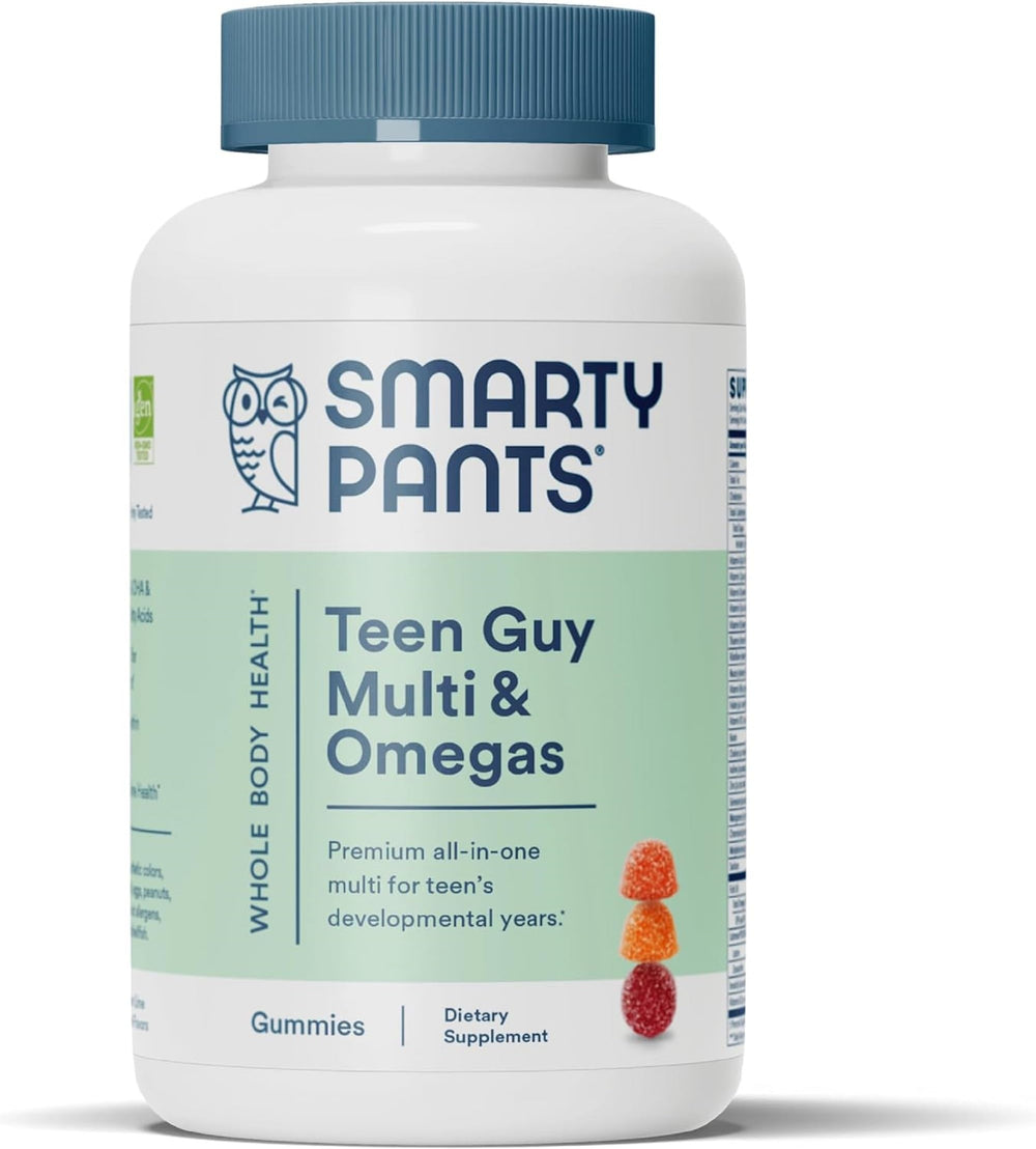 SmartyPants Teen Guy Formula lemon-lime gummy offers refreshing flavor.