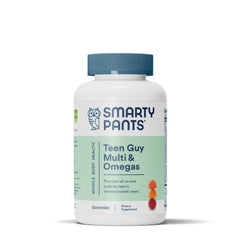 SmartyPants Teen Guy Formula bottle supports daily teen nutrition.