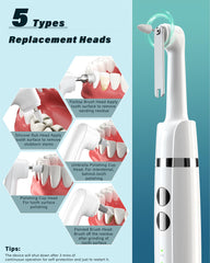 Smile-Aid Tooth Polisher with polish pastes shown for finishing touches.