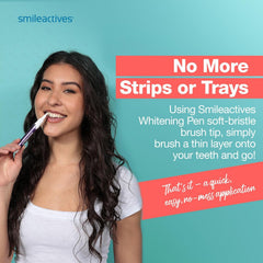 Smileactives hydrogen peroxide whitening formula for brightening without harsh ingredients.