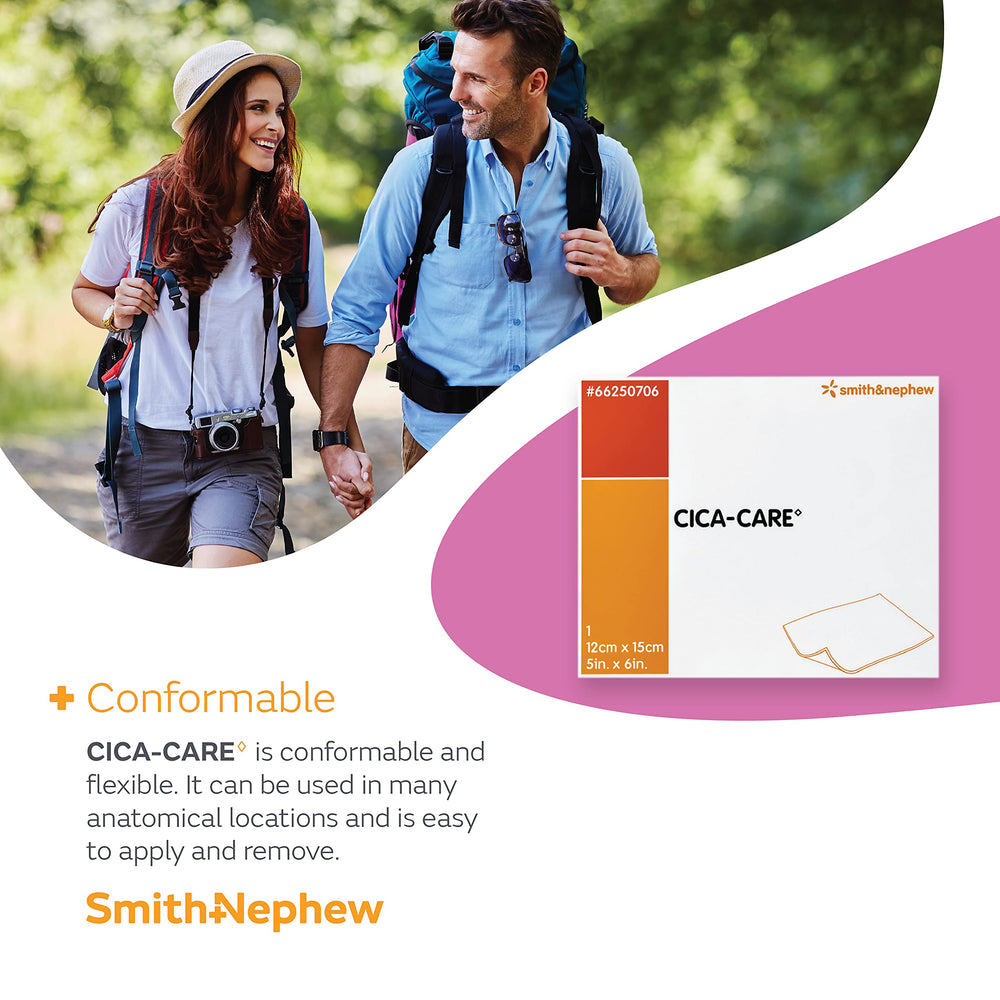 Conformable sheet stays in place during daily activities.