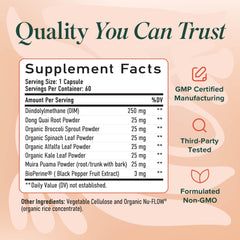 SMNutrition DIM gluten-free label indicating allergen-friendly formulation