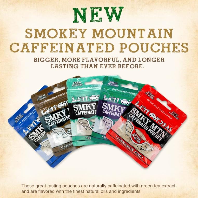 Smokey Mountain product label highlighting natural ingredients and flavor profile