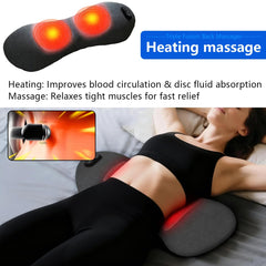 Smooth Triple Fusion Back Massager with Heat strap-wearing demo for hands-free comfort