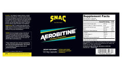 SNAC Aerobitine ingredients blend showing nitric oxide and blood flow support.