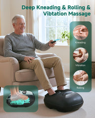 Snailax foot massager with deep kneading targets sore arches for relief.