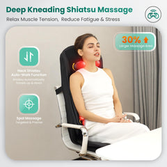Snailax full-body chair pad in use for soothing relief while seated