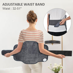 Snailax heating pad featuring 6 heat levels for customizable comfort.