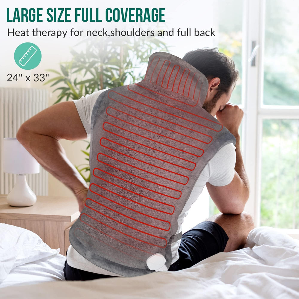 Snailax large-coverage back-area pad delivers full upper-body warmth while seated.