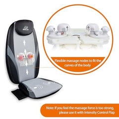 Snailax massage zones illustration showing full, upper, and lower back options