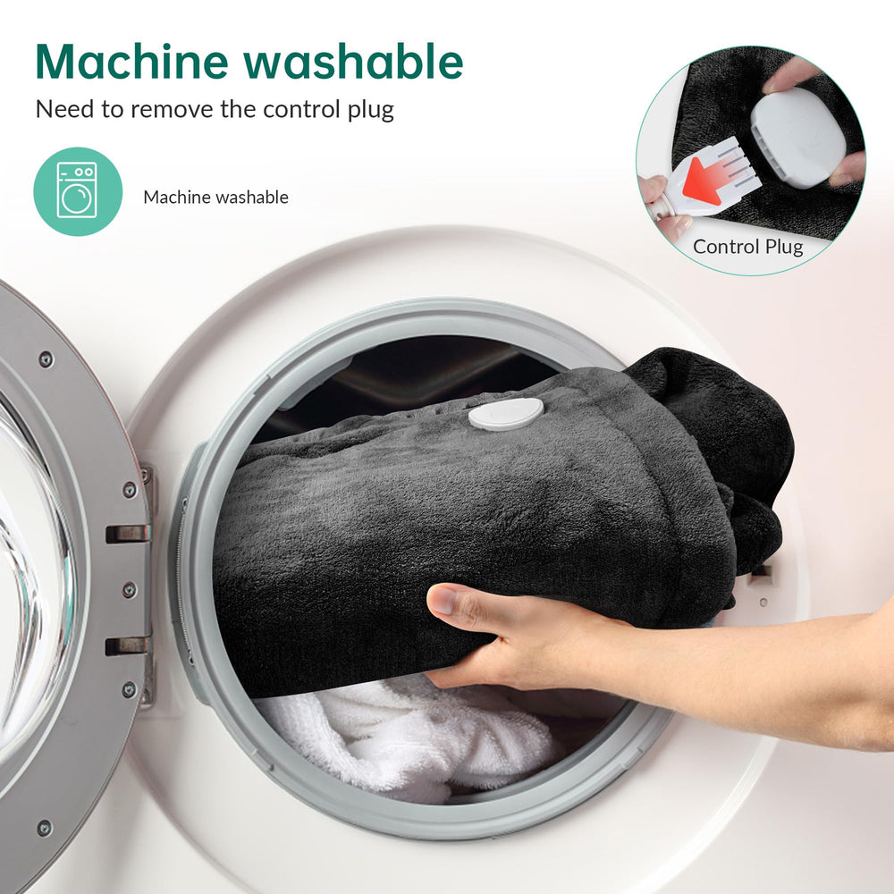 Snailax removable controller enables machine-washable convenience.