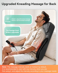 Snailax seat pad offers compression massage across back.