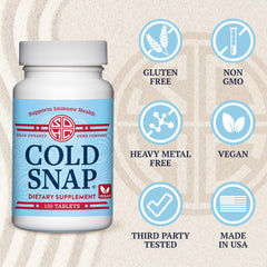 Cold Snap tablets dispense for easy dosing and routine