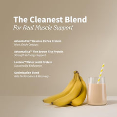 Snap Supplements banana ingredients blend showcases plant-based protein mix with full amino acid profile.