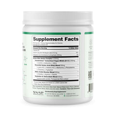 Coconut water powder and BCAAs in Snap Supplements bottle