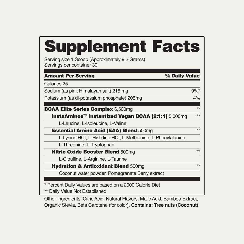 Electrolyte balance with pink Himalayan salt and coconut water in Snap Supplements mix