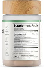 Snap Supplements Cholesterol Health packaging showcases a plant-based, non-GMO formulation.