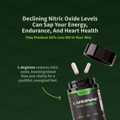Snap Supplements L Arginine bottle top with secure cap.
