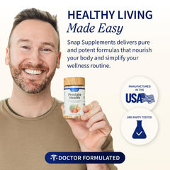 Snap Supplements Prostate Health bottle with turmeric and magnesium for inflammatory balance.