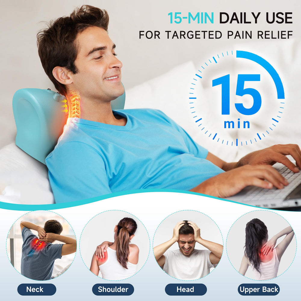 Snawowo cervical neck massager magnets closeup showing acupuncture-point stimulation.