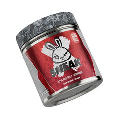 SNEAK Cherry Bomb powder tub front highlighting zero sugar and clean energy