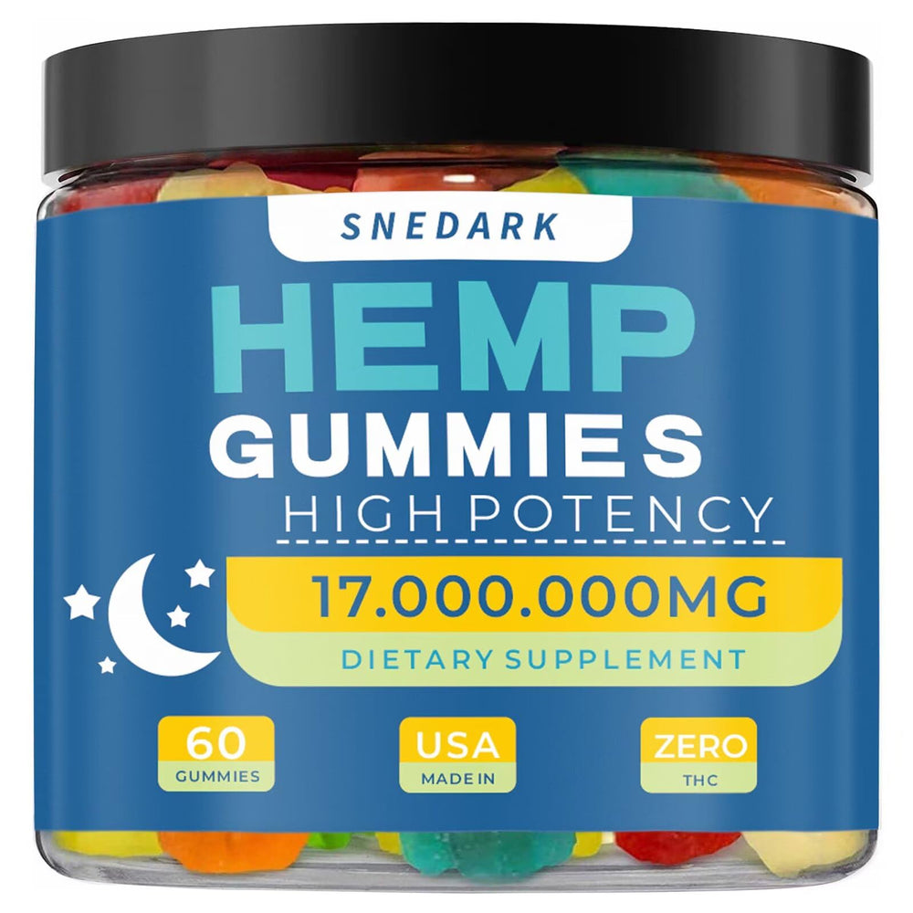 SNEDARK hemp gummies bottle—convenient rest and relaxation on the go.
