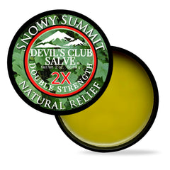 Snowy Summit Devil's Club Salve 2X application glide for discreet use during activity