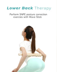 SNPE Cypress WaveGrip8 back-shoulder stretch with wavy contours for deep tissue targeting.