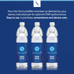 Snugell BPA-free distilled water bottle for CPAP safety.