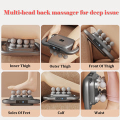 Soffiya massage gun with LED display showing mode and level.