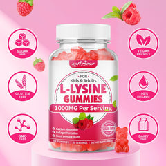 SoftBear lysine gummies plant-based ingredients underscore non-GMO, gluten-free profile