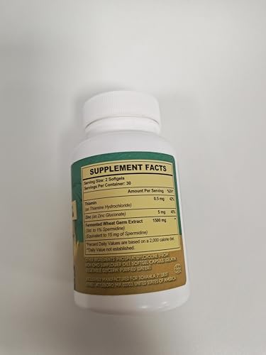 Sohahila spermidine ingredients highlight fermented wheat germ extract.