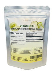 Solar Nutrition Vitamin U bottle with 500 mg capsules for daily wellness