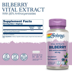 Solaray Bilberry eco-packaging on display indicating recycled bottles