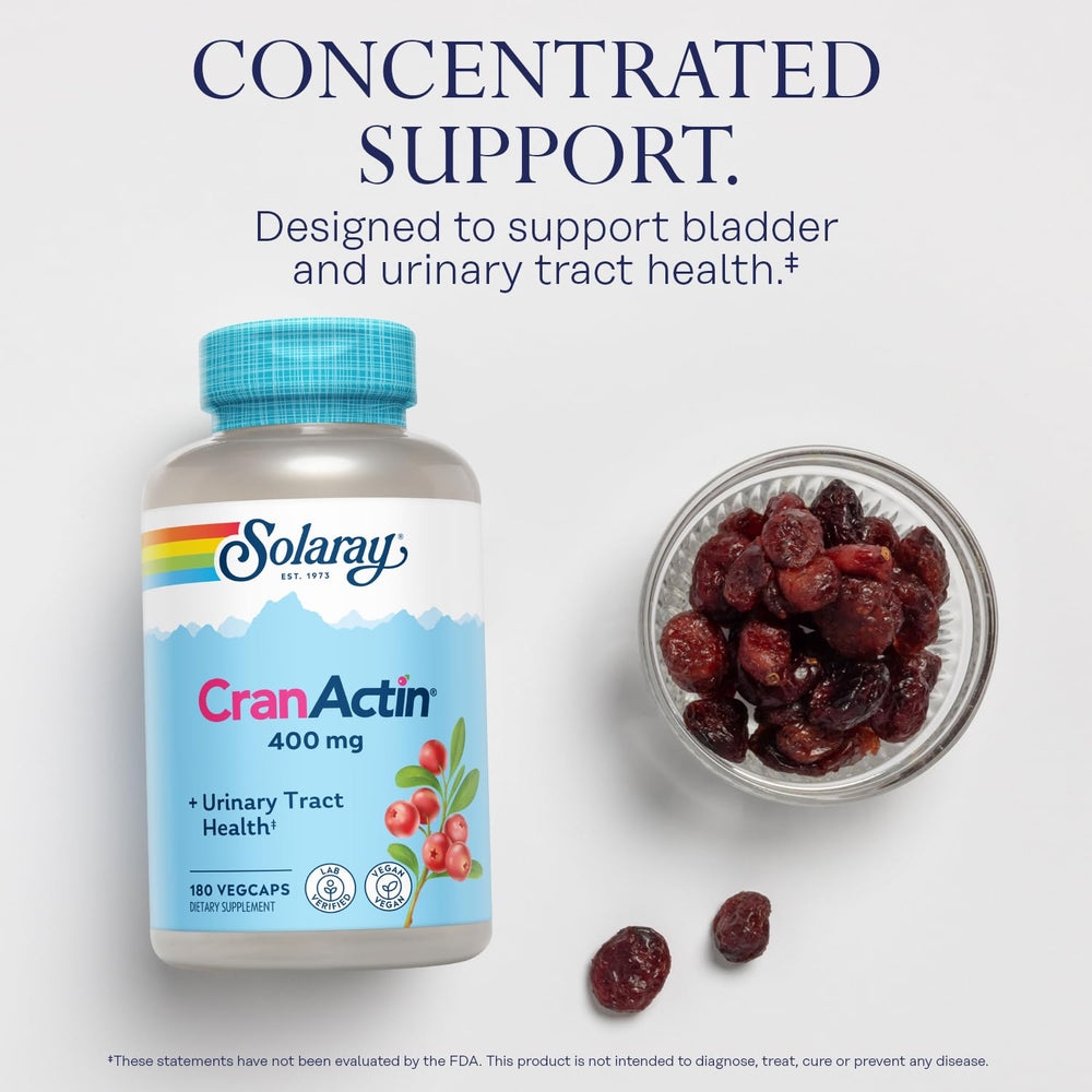 Solaray Cranactin blister-pack capsules ready for daily routine.
