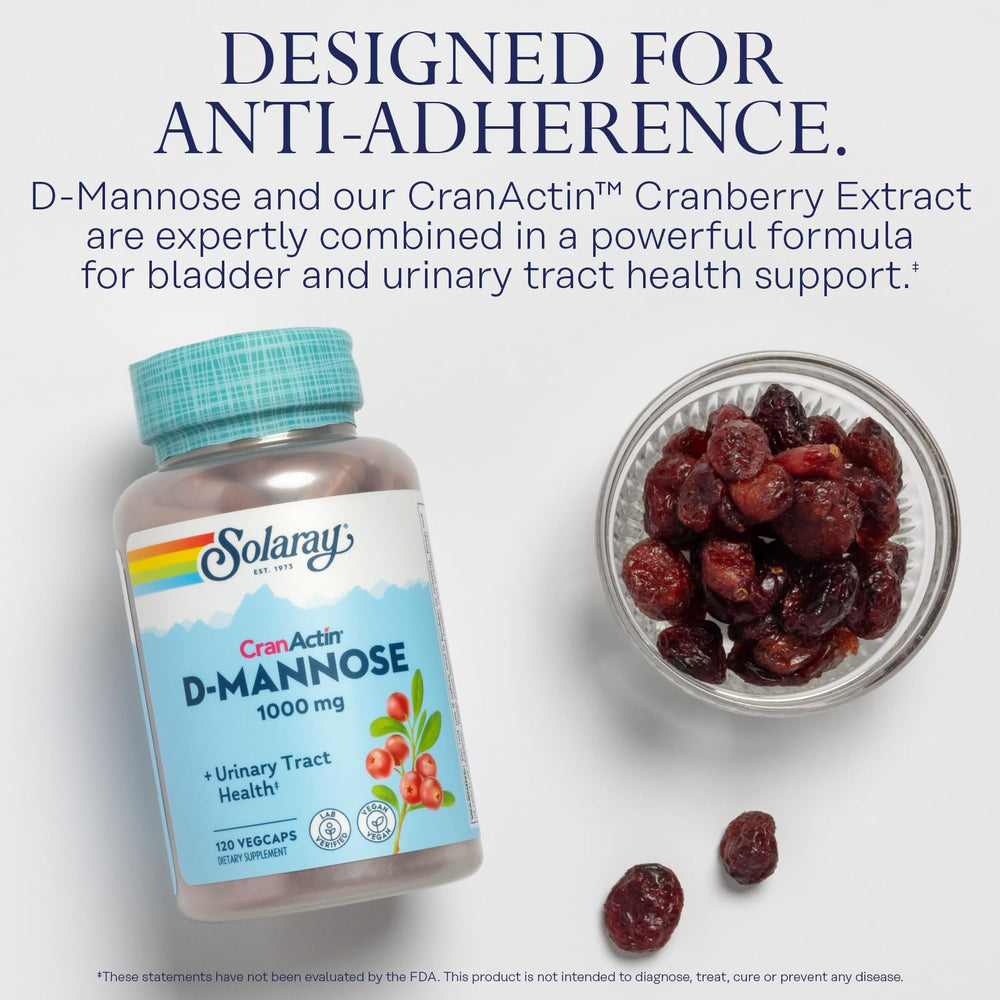 SOLARAY CranActin cranberry bottle highlights standardized extract for consistent potency