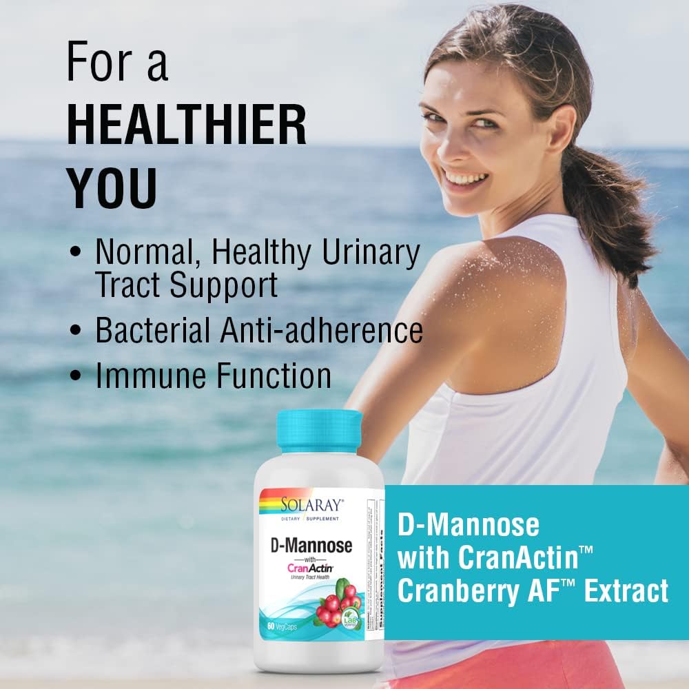 SOLARAY CranActin cranberry AF extract ingredient panel highlights antiadhesion blend.
