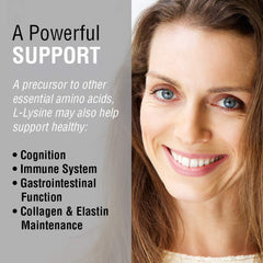 SOLARAY Free-Form L-Lysine 500mg bottle front highlights VegCaps.