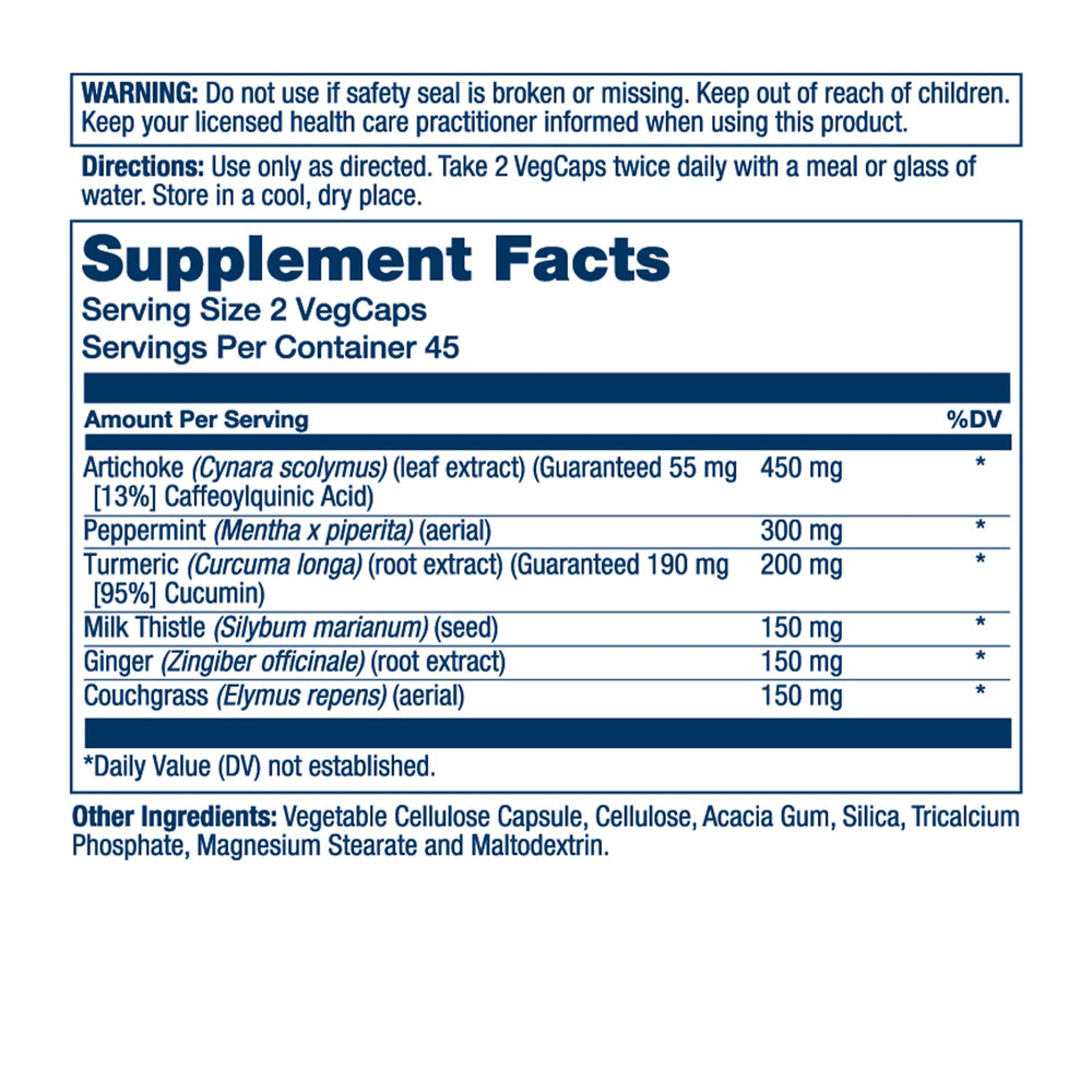 SOLARAY Gallbladder Support bottle pour for convenient meal dosing
