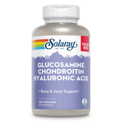 SOLARAY Glucosamine Chondroitin Hyaluronic bottle front highlighting joint support