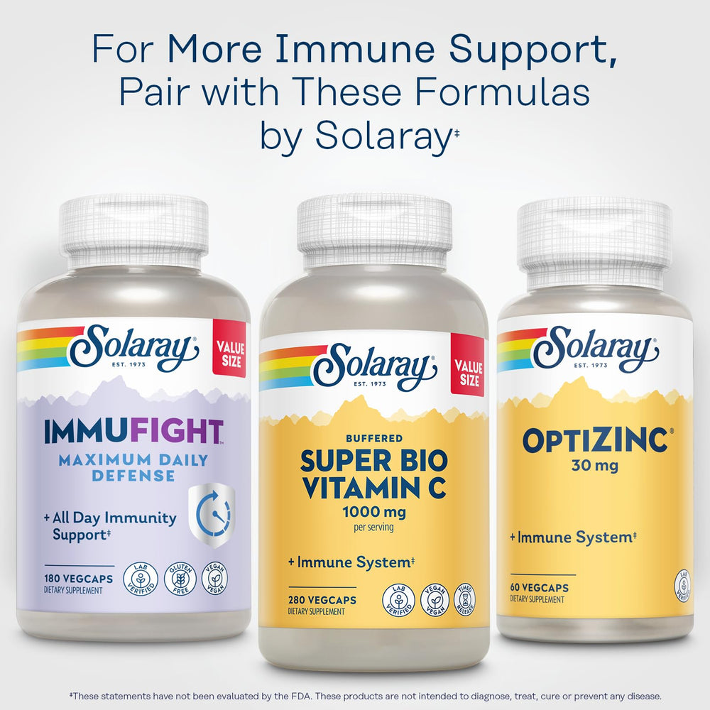 SOLARAY GMP-certified facility testing ensures quality and potency.