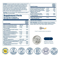 SOLARAY Liposomal Prenatal capsules close-up highlighting vegan, gentle-digestion formula
