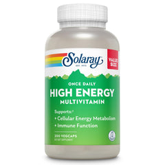 SOLARAY Once Daily multivitamin bottle front view highlighting daily energy support